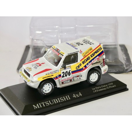 MITSUBISHI PAJERO NÂ°206 RALLYE PARIS DAKAR 1998 FONTENAY ALTAYA 1:43 sous coque