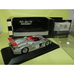 AUDI R8 NÂ°1 LE MANS 2001 MINICHAMPS 1:43 1er