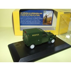 CITROEN 2CV AZU 1962 LA POSTE ATLAS Boite Vitrine 1:43