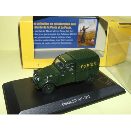 CITROEN 2CV AZU 1952 LA POSTE ATLAS Boite Vitrine 1:43
