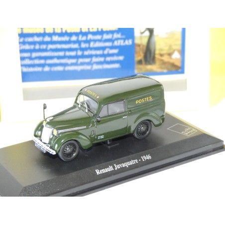 RENAULT JUVAQUATRE 1946 LA POSTE ATLAS Boite Vitrine 1:43