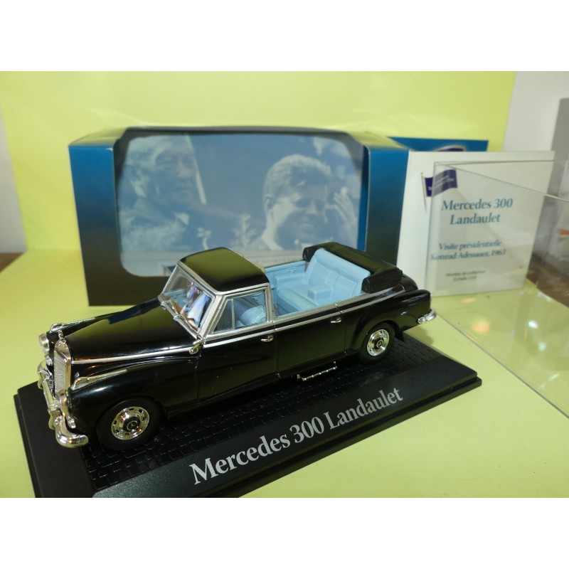 MERCEDES 300 LANDAULET ADENAUER 1963 PRESIDENTIELLE ATLAS 1:43 Chef d'Ã©tat 