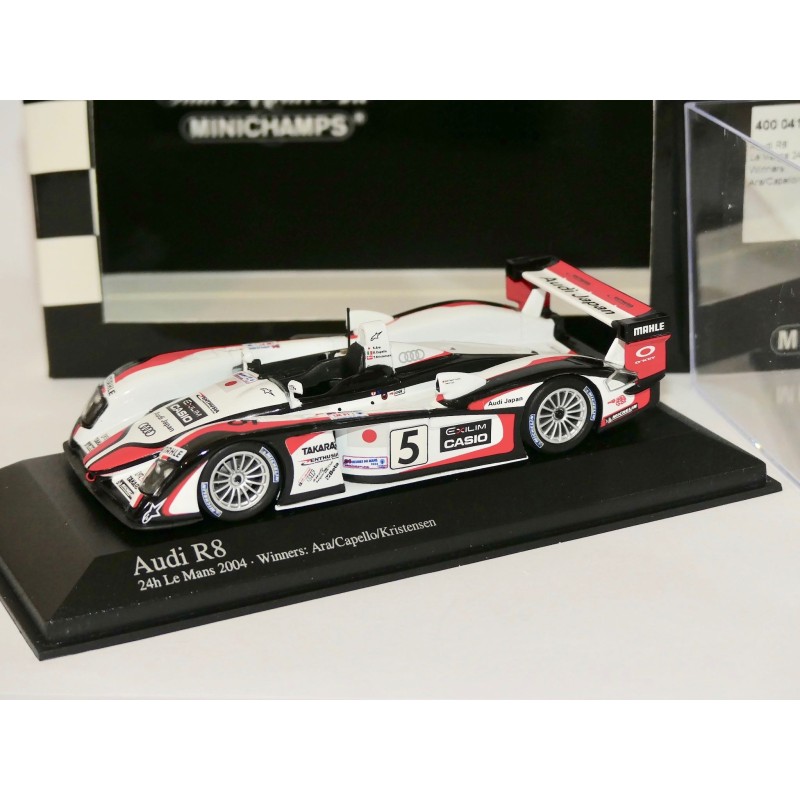 AUDI R8 NÂ°5 LE MANS 2004 MINICHAMPS 1:43 1er