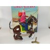 JOUET EN TOLE MECANIQUE COWBOY WITH WHIP FOUET ET CLÃ‰