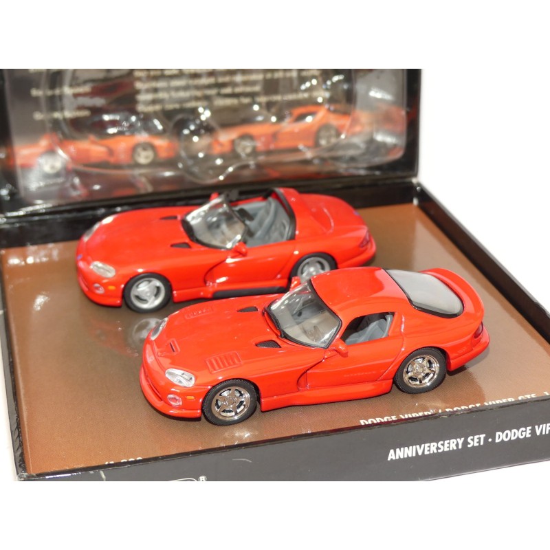 DODGE VIPER ET VIPER GTS 1993 Rouge SET MINICHAMPS 1:43