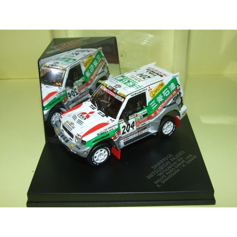 MITSUBISHI PAJERO NÂ°204 RALLYE PARIS DAKAR 1998 SHINOSUKA VITESSE SKM99058 1:43