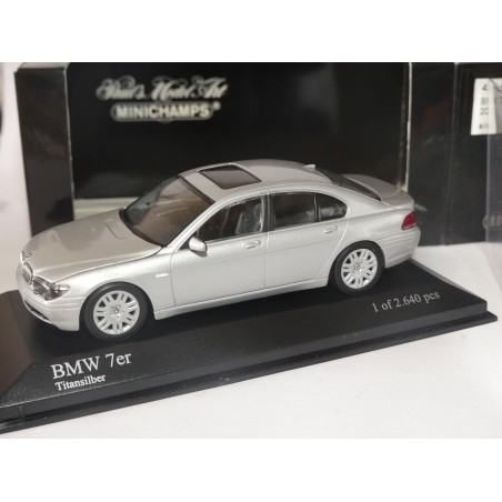 BMW SERIE 7 E65 2000 GRIS MINICHMAPS 1:43