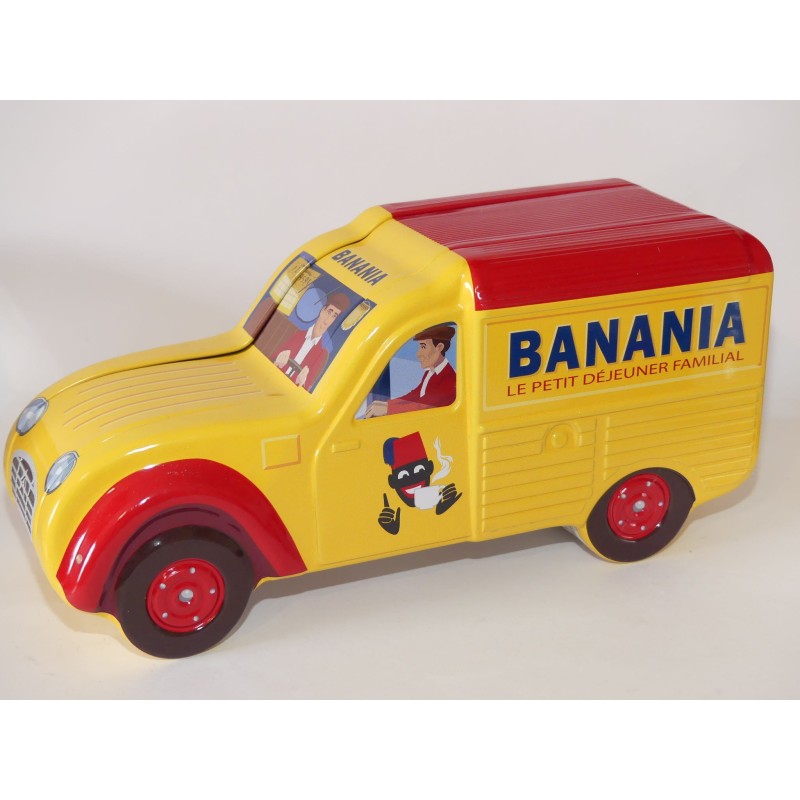 CITROEN 2CV CAMIONNETTE BOITE METAL CHOCOLAT 1:18