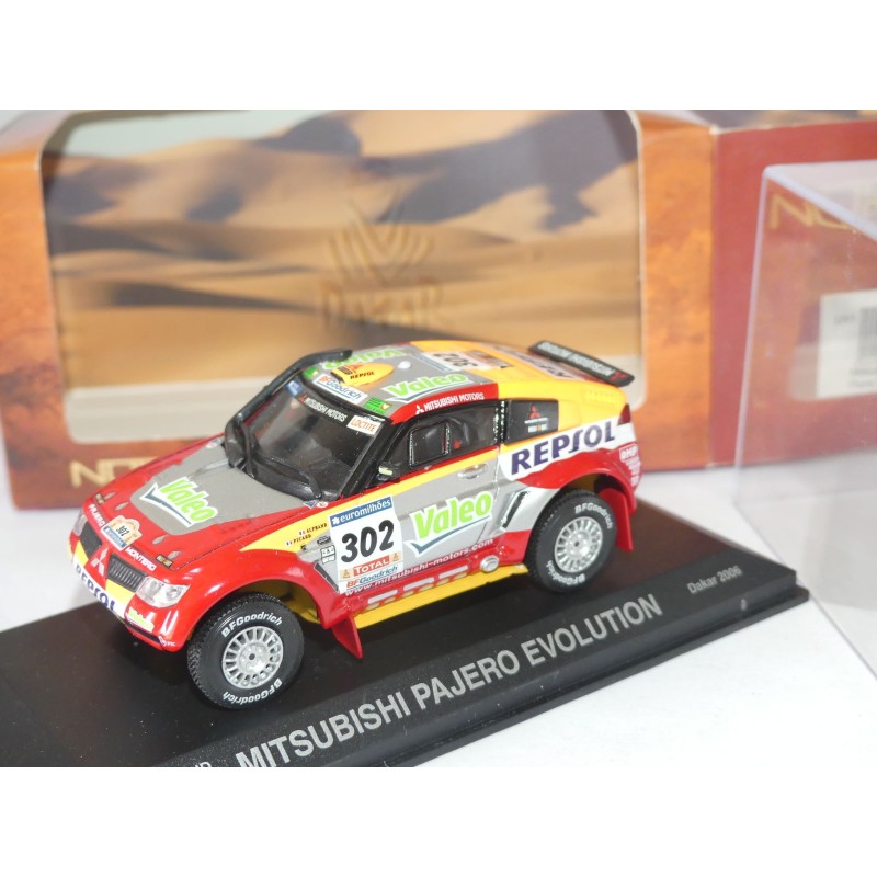 MITSUBISHI PAJERO EVOLUTION A DAKAR 2006 L. ALPHAND N°302 NOREV 1:43