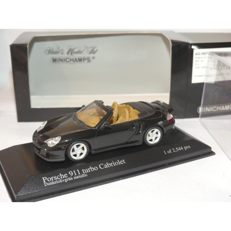 PORSCHE 911 TURBO CABRIOLET 996 2003 Vert Très Foncé MINICHAMPS 1:43