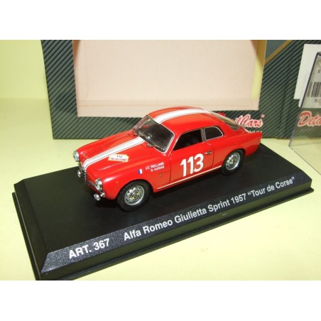 ALFA ROMEO GIULIETTA SPRINT TOUR DE CORSE 1957 DETAILCARS 367 1:43