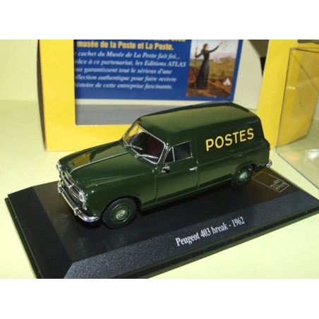 PEUGEOT 403 BREAK 1962 LA POSTE ATLAS Boite Vitrine 1:43