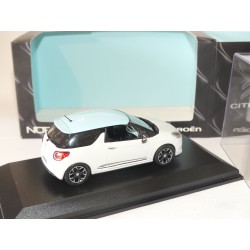 CITROEN DS 3 DS3 2010 Blanc avec Toit Bleu NOREV 1:43