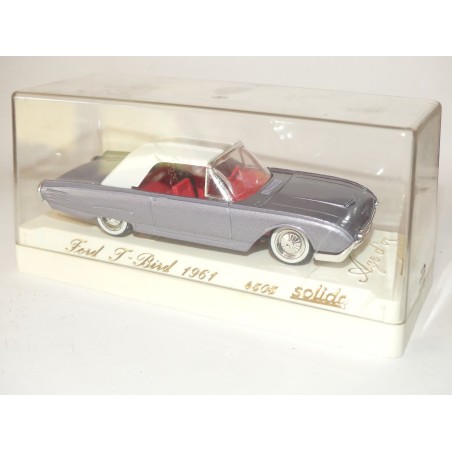 FORD T-BIRD 1961 CABRIOLET CAPOTE violet SOLIDO 4505 1:43