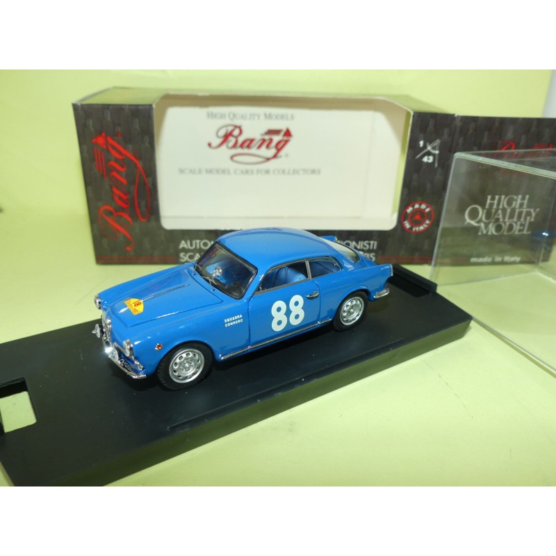 ALFA ROMEO GIULIETTA SPRINT NÂ°88 RALLYE TOUR CORSE 1957 BANG 7154 1:43 1er