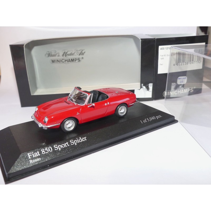 FIAT 850 SPORT SPIDER Rouge MINICHAMPS 1:43