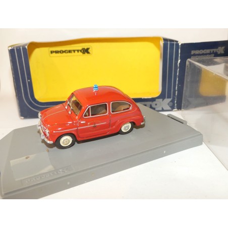 FIAT 600 D 1960 VIGILI DEL FUOCO POMPIERS PROGETTOK 159 1:43