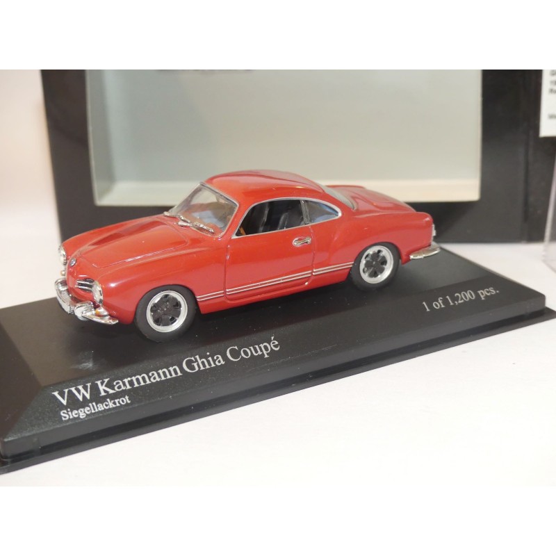 VW KARMANN GHIA COUPE 1966 Rouge Red MINICHAMPS 1:43 roue modifié