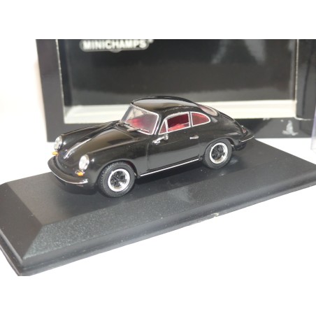 PORSCHE 356 CARRERA 2 1963-64 Noir MINICHAMPS 1:43 roue modifiÃ©