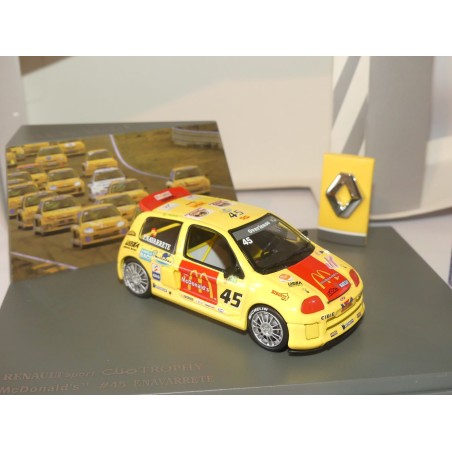 RENAULT CLIO TROPHY NÂ°45 NAVARETTE McDONALD'S UNIVERSAL HOBBIES 1:43
