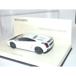 LAMBORGHINI GALLARDO Blanc Capot Carbone MINICHAMPS 1:43 modÃ¨le modifiÃ©