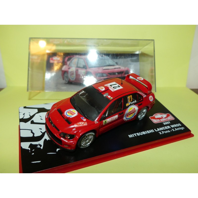 MITSUBISHI LANCER WR05 RALLYE MONTE CARLO 2007 X. PONS ALTAYA 1:43 26ème