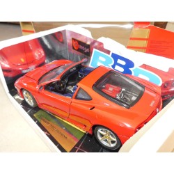 FERRARI 360 MODENA TARGA ROUGE BBR sur base BURAGO 1:18