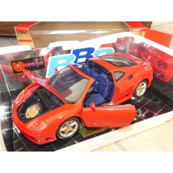 FERRARI 360 MODENA TARGA ROUGE BBR sur base BURAGO 1:18