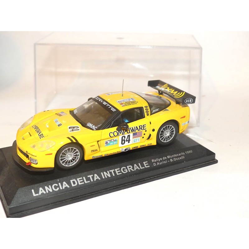 Miniature 1/43 Corvette C5R 24h Du Mans 2006 - IXO Altaya - Bleu Et Jaune - Comme Neuf Sans Fascicule