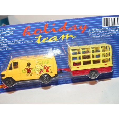 MERCEDES STAR CIRCUS et REMORQUE LION WELLY 1:60