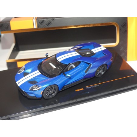 FORD GT 2017 Bleu et Blanc IXO MOC205 1:43
