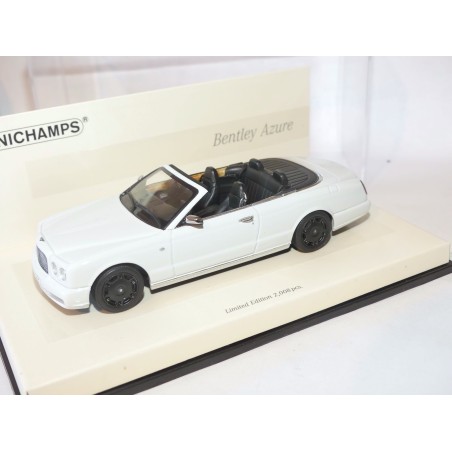 BENTLEY AZURE 2007 Blanc MINICHAMPS 1:43 roue peint en noir