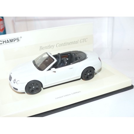 BENTLEY CONTINENTAL GTC 2007 Blanc MINICHAMPS 1:43 roue peint en noir