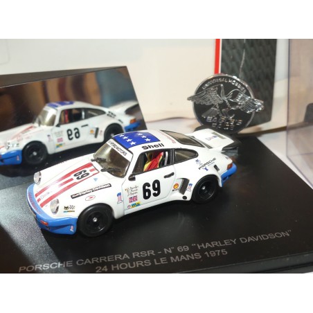 PORSCHE CARRERA RSR N°69 LE MANS 1975 HARLEY DAVIDSON UNIVERSAL HOBBIES 1:43
