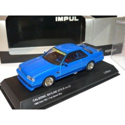 NISSAN SKYLINE GTS-R 1988 TEST CAR Bleu KYOSHO 1:43 modÃ¨le modifiÃ©