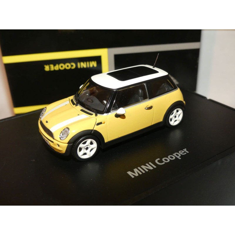 BMW MINI COOPER Jaune et blanc MINICHAMPS 1:43