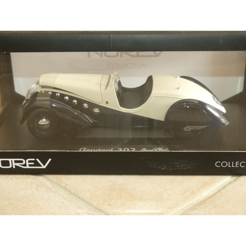 PEUGEOT 302 DARL'MAT 1937 Noir et Crème NOREV 1:18