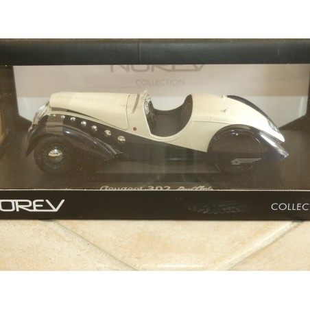 PEUGEOT 302 DARL'MAT 1937 Noir et Crème NOREV 1:18