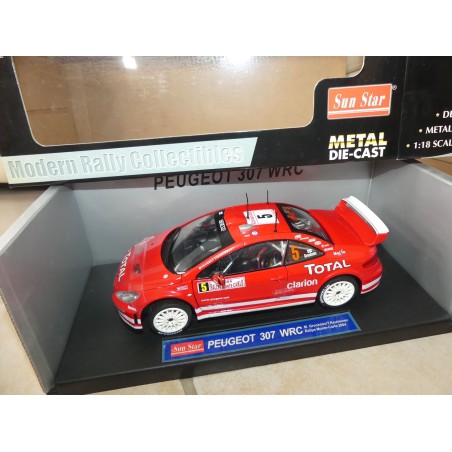 PEUGEOT 307 WRC RALLYE MONTE CARLO 2004 GRONHOLM SUN STAR 4681 1:18