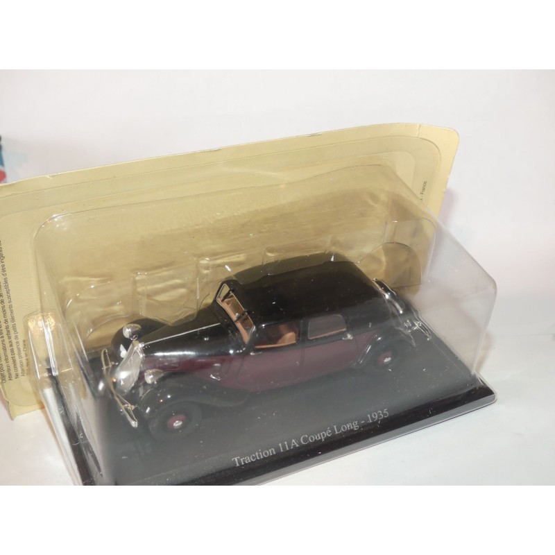 CITROEN TRACTION 11A COUPE LONG 1935 Noir et Bordeaux UNIVERSAL HOBBIES 1:43 blister
