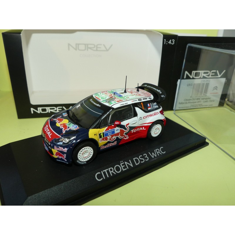 CITROEN DS3 WRC RALLYE DU MEXIQUE 2011 LOEB NOREV 1:43 1er