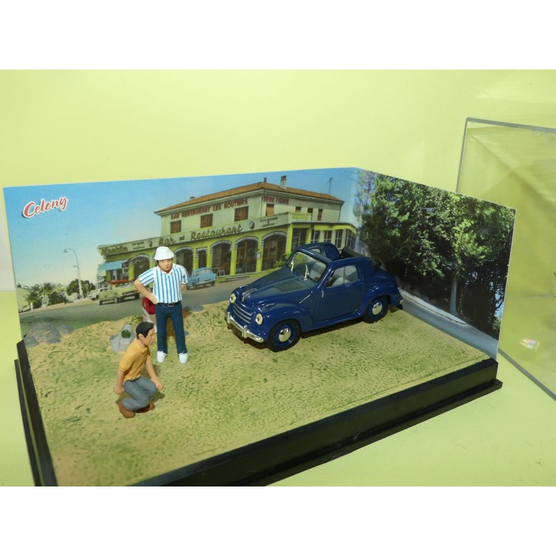 FIAT 500 TOPOLINO LA PARTIE DE PETANQUE ALTAYA N7 Route Bleu 1:43