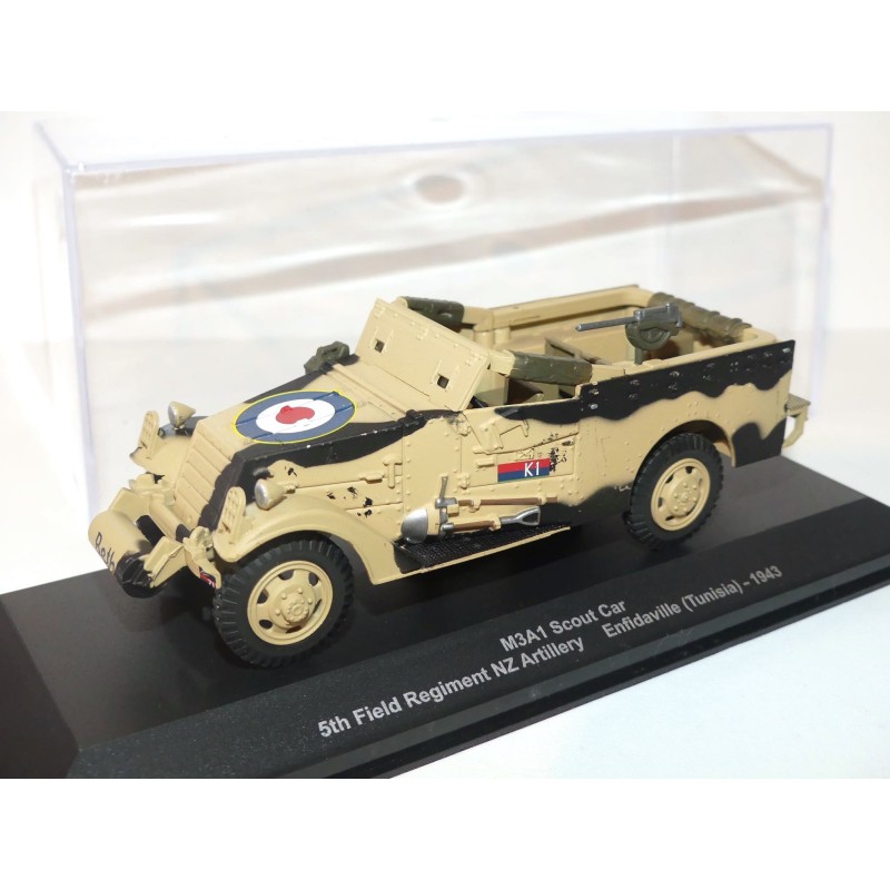 VEHICULE MILITAIRE N°23 M3A1 SCOUT CAR TUNISIE 1943 EAGLEMOSS 1:43