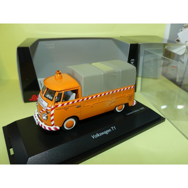 VW COMBI T1 PICK UP SCHIENENKONTROLLE SCHUCO 1:43