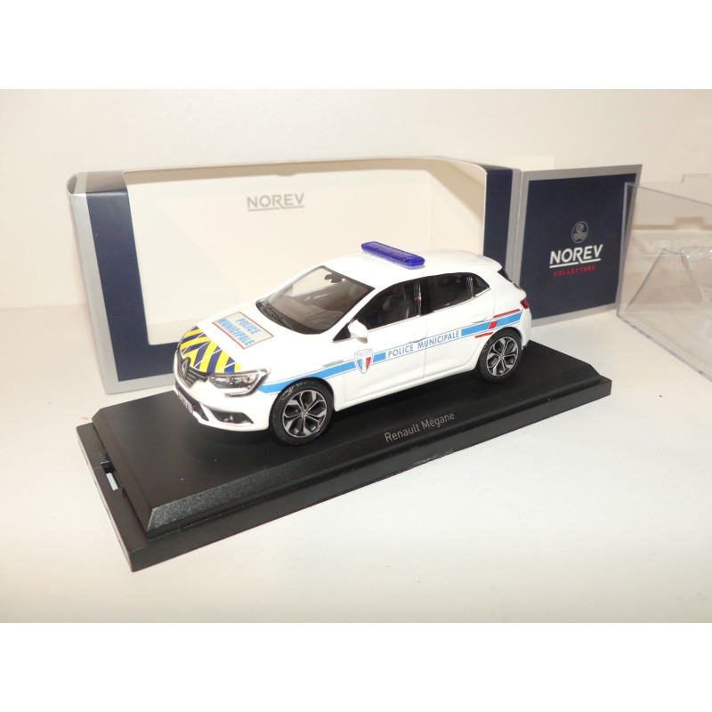 RENAULT MEGANE IV 2016 POLICE MUNICIPALE Jaune et Bleu NOREV 1:43
