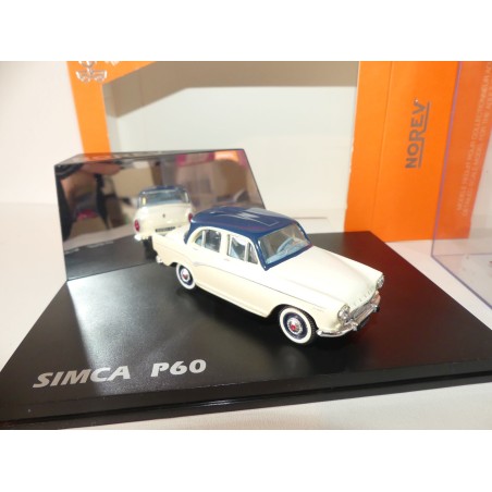 SIMCA ARONDE P60 1960 Blanc et toit Bleu NOREV 1:43