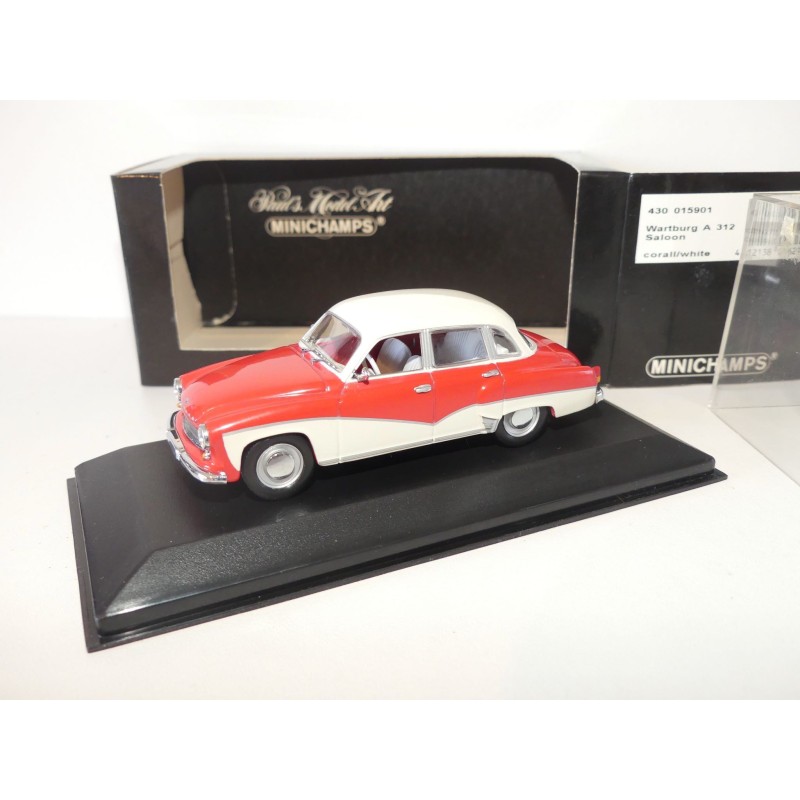 WARTBURG A312 SALOON Rouge et Blanc MINICHAMPS 1:43