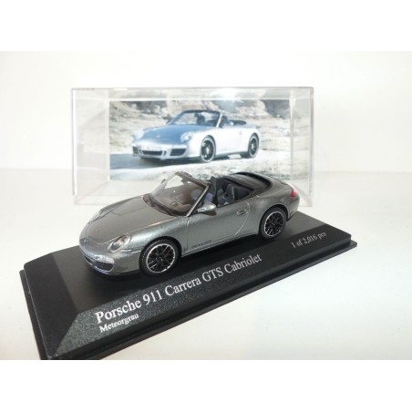 PORSCHE 911 CARRERA GTS 997 II CABRIOLET 2011 Gris FoncÃ© MINICHAMPS 1:43