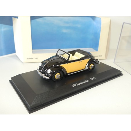 VW COCCINELLE CABRIOLET HEBMULLER Noir et orange NOREV 1:43