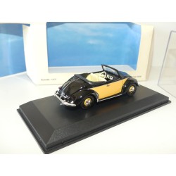 VW COCCINELLE CABRIOLET HEBMULLER Noir et orange NOREV 1:43